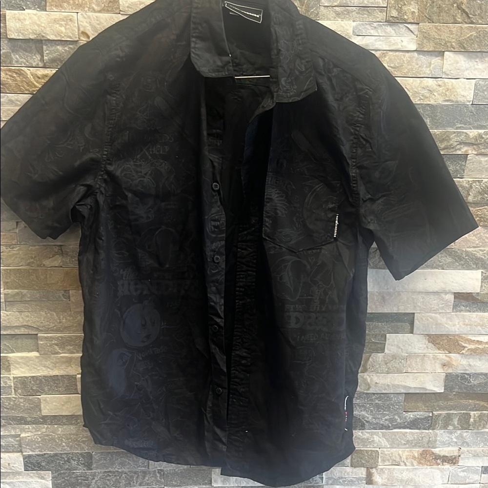 Men's Black Short Sleeve Shirt